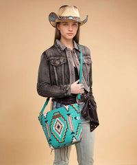 Wrangler Aztec Print Shoulder Bag in TQ