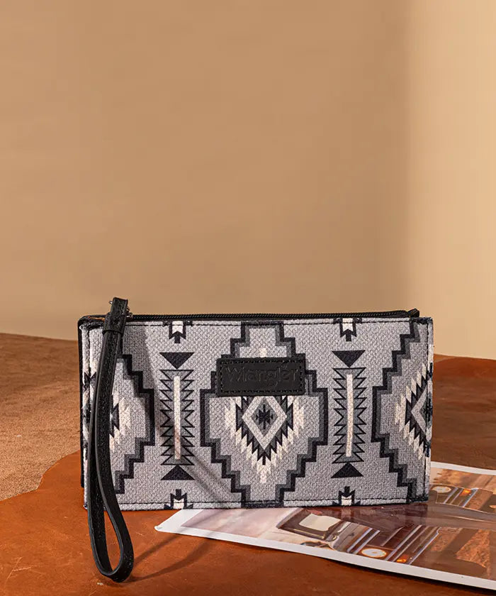 Wrangler Aztec Print Shoulder Bag in BK