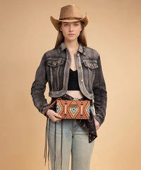 Wrangler Aztec Print Shoulder Bag in BR