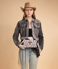 Wrangler Aztec Print Shoulder Bag in GY