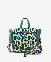 Wrangler All-over Cow Print Wide Tote Bag Set