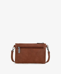 Wrangler Cow-Print Crossbody Clutch in COW-BR