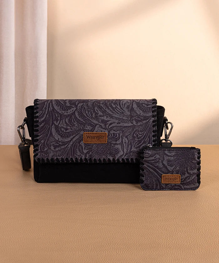 Wrangler floral print purse in BK