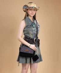 Wrangler floral print purse in BK