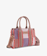 Wrangler canvas tote bag in HPK — Heather pink casual tote with adjustable strap