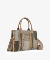 Wrangler canvas tote bag in TN — Rugged canvas with frayed edge and embossed logo