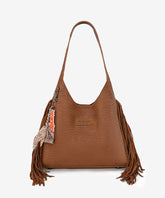 Wrangler Textured Fringe Hobo Bag