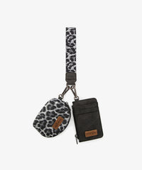Wrangler Leopard Print Dual Pouch Wristlet