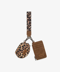 Wrangler Leopard Print Dual Pouch Wristlet