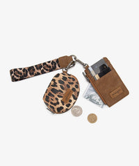 Wrangler Leopard Print Dual Pouch Wristlet