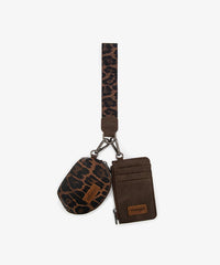 Wrangler Leopard Print Dual Pouch Wristlet
