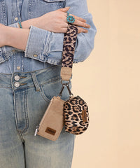 Wrangler Leopard Print Dual Pouch Wristlet