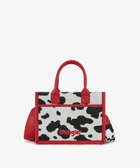 Wrangler Cow-Print Canvas Handbag in RD
