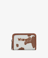 Wrangler Canvas Cow-Print Wallet in Brown