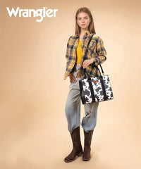 Wrangler Cow Printed Tote Bag