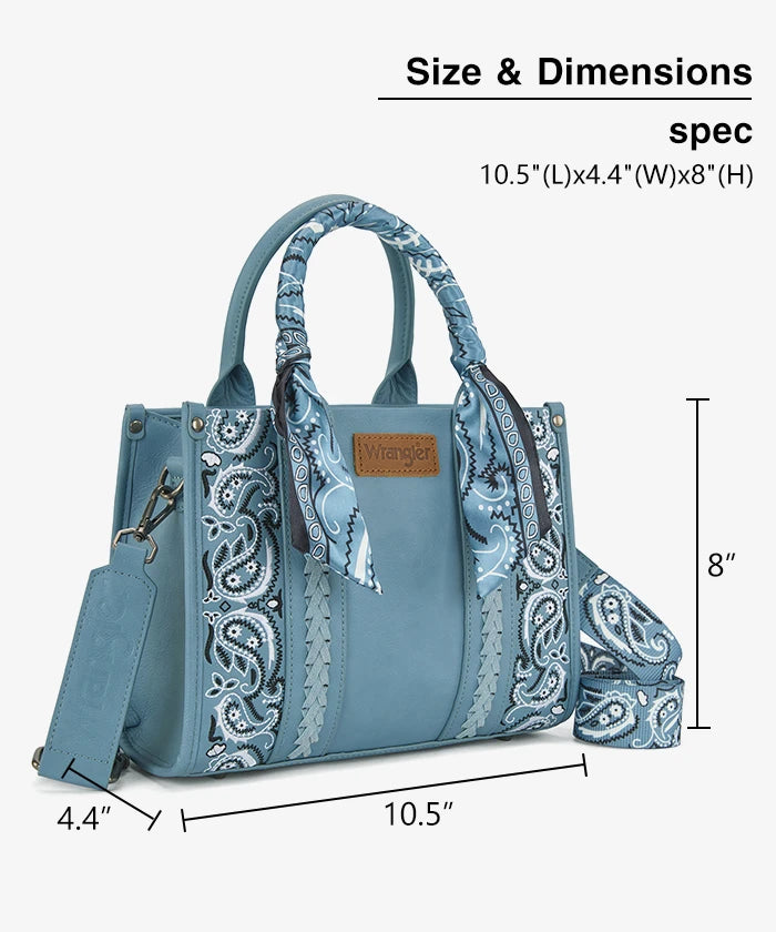 Wrangler Western Desert Paisley Tote Bag Jean