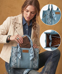 Wrangler Western Desert Paisley Tote Bag Jean