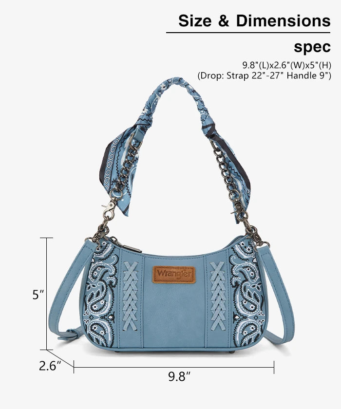 Wrangler Desert Paisley Shoulder Bag in Blue
