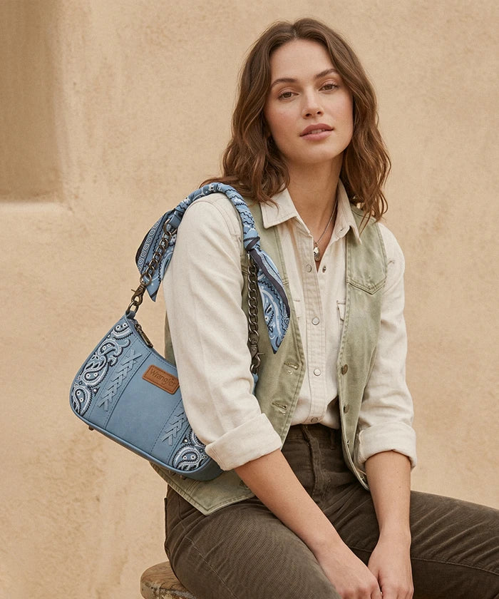 Wrangler Desert Paisley Shoulder Bag in Blue