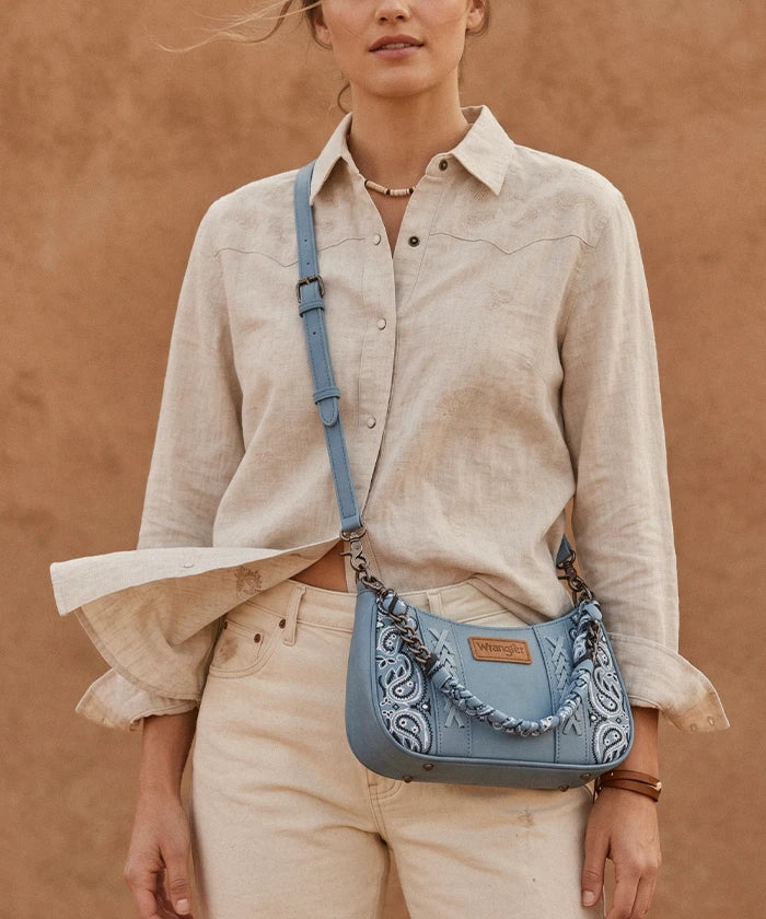 Wrangler Desert Paisley Shoulder Bag in Blue