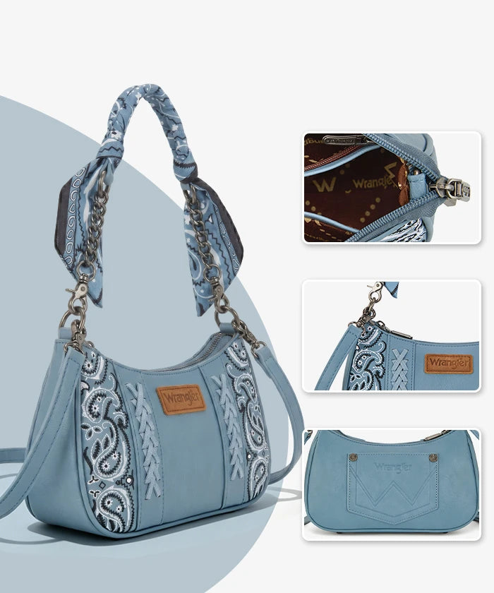 Wrangler Desert Paisley Shoulder Bag in Blue
