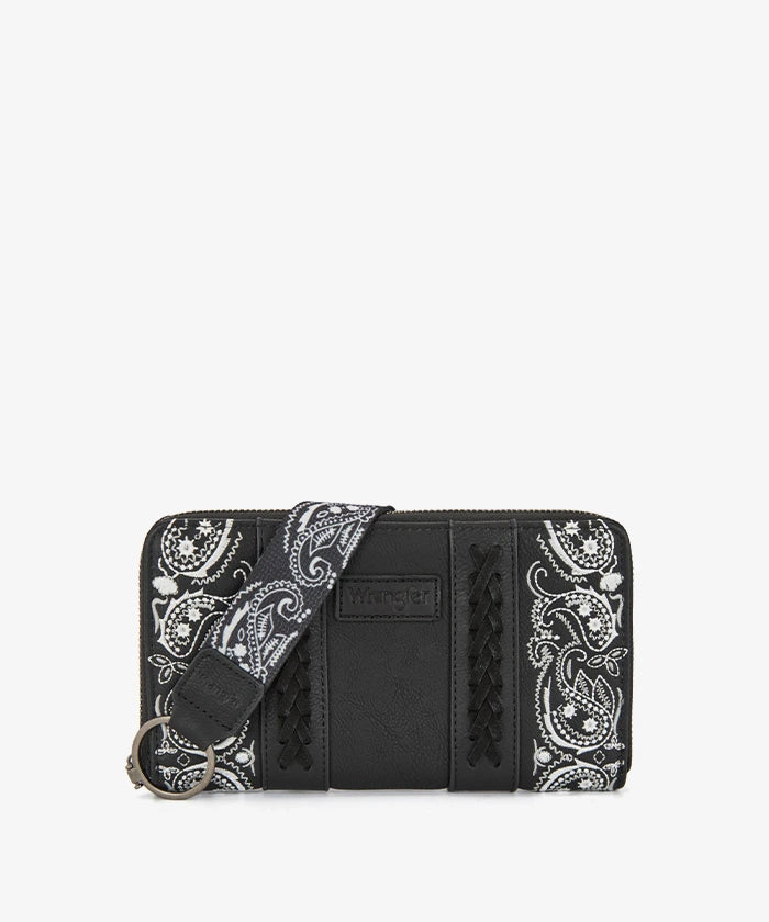 Wrangler western paisley wristlet in BK