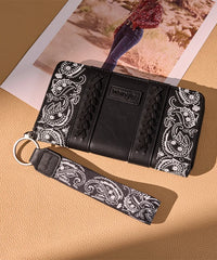 Wrangler western paisley wristlet in BK
