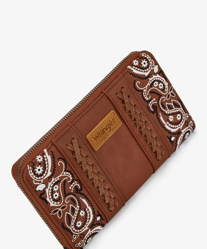 Wrangler western paisley wristlet in BR