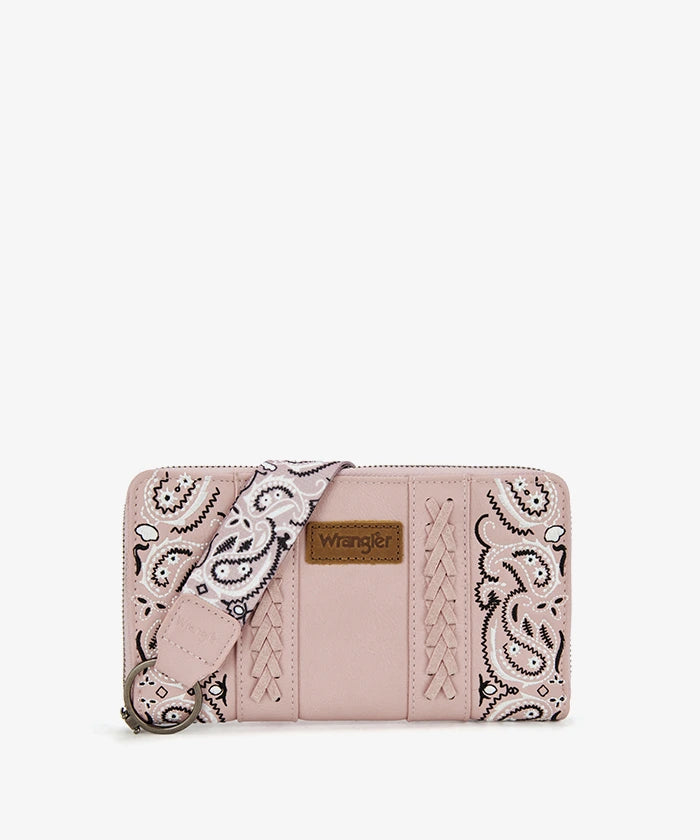 Wrangler western paisley wristlet in PK