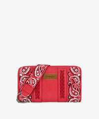 Wrangler western paisley wristlet in RD