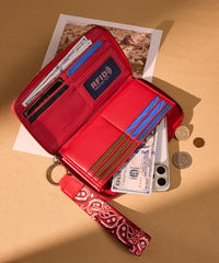 Wrangler western paisley wristlet in RD