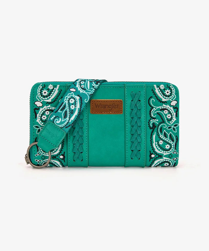 Wrangler western paisley wristlet in TQ