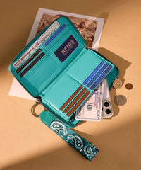 Wrangler western paisley wristlet in TQ