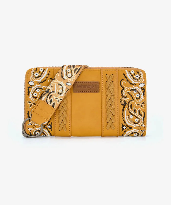 Wrangler western paisley wristlet in YL