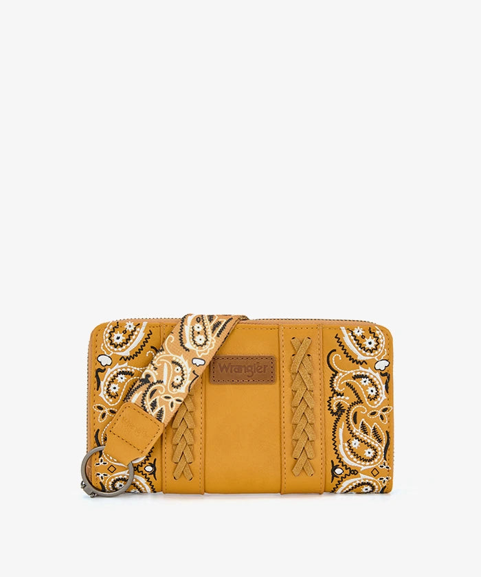 Wrangler western paisley wristlet in YL