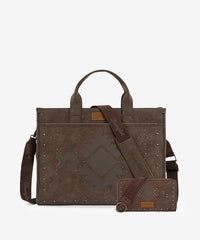 Wrangler Aztec Studded Tote Bag Set