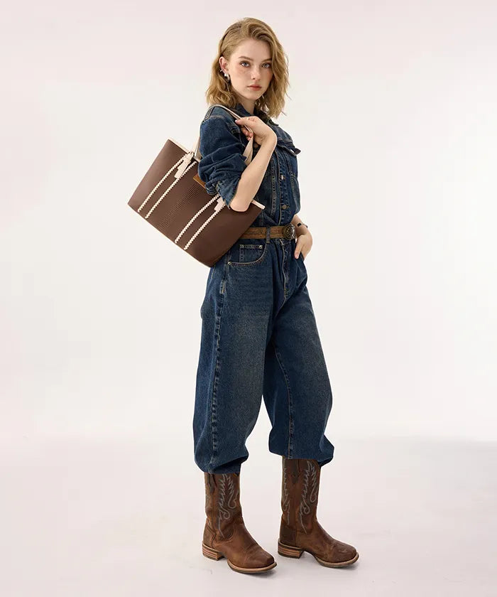 Wrangler Stitch Tote Bag in CF-BG