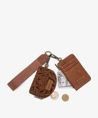 Wrangler Floral Dual Pouch Wristlet