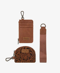Wrangler Floral Dual Pouch Wristlet