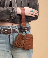 Wrangler Floral Dual Pouch Wristlet