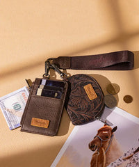 Wrangler Floral Dual Pouch Wristlet