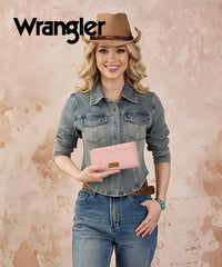 Wrangler Western Zip Stitch Wallet