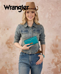 Wrangler Western Zip Stitch Wallet