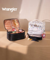 Wrangler Leopard PU Makeup Bag
