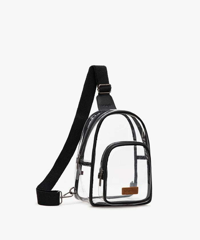 Wrangler Stadium Clear Sling Bag in Black