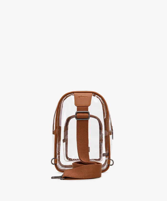 Wrangler Stadium Clear Sling Bag in Brown
