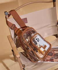 Wrangler Stadium Clear Sling Bag in Brown
