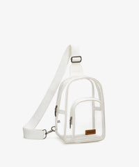 Wrangler Stadium Clear Sling Bag in White
