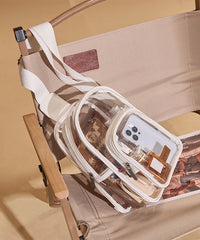 Wrangler Stadium Clear Sling Bag in White