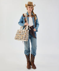 Wrangler Leopard Print Tote Handbag in BG
